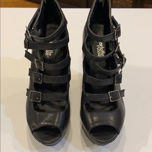 Black platform heels